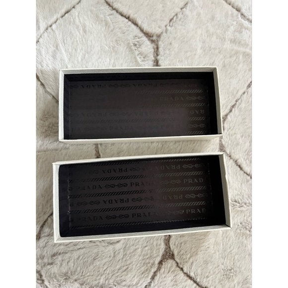 Prada Case Sunglasses Small Storage Box White 3" x 6.5" x 1.8" - Picture 7 of 8